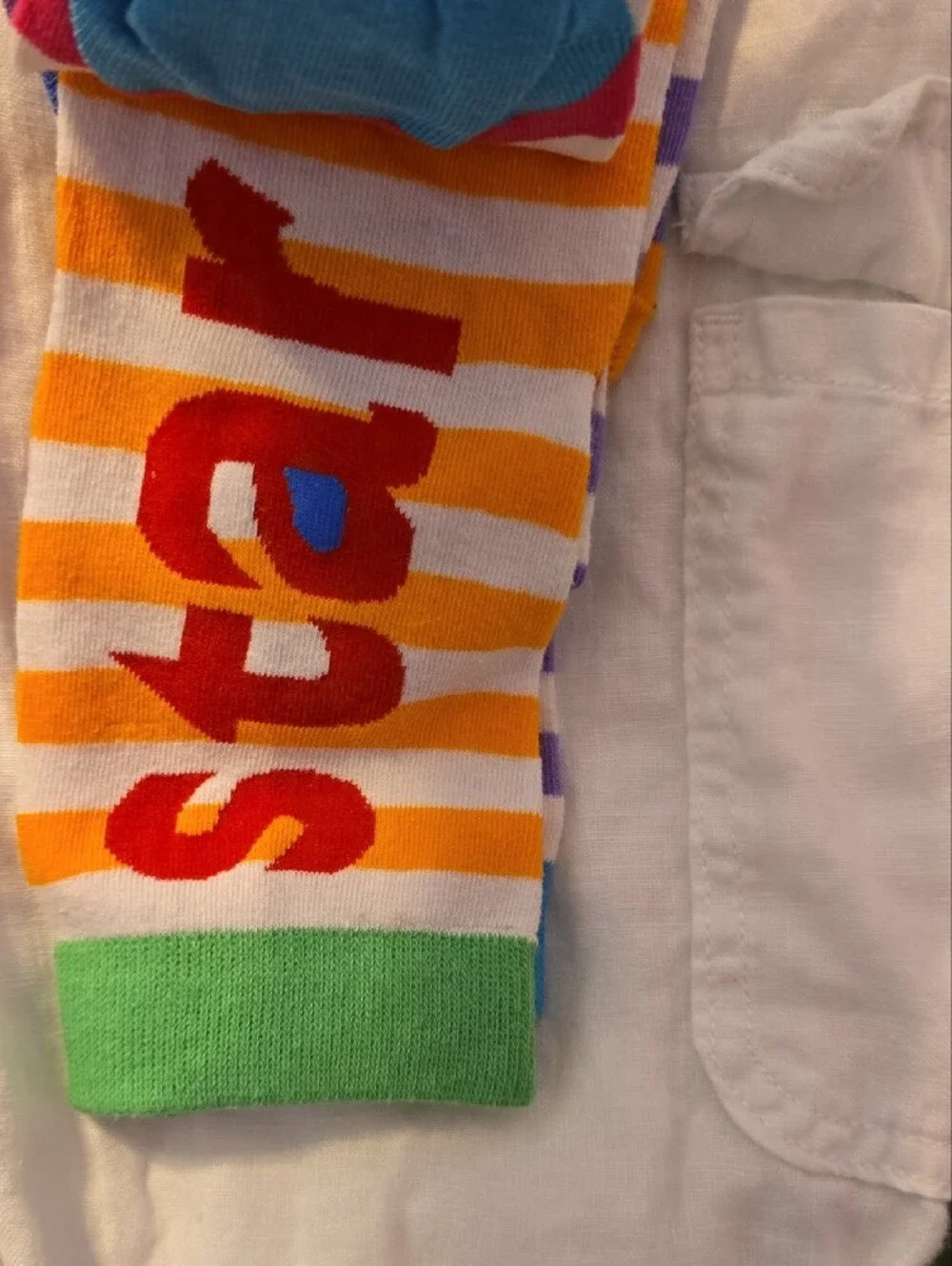 Girls'‎ Striped Pink & White Socks - 3 Pack